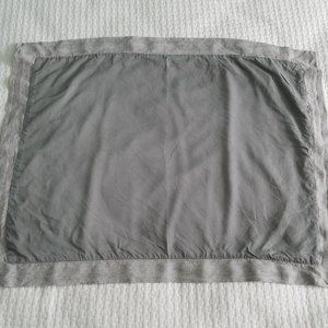 Pottery Barn Pillow Sham Linen Flange Trim Gray